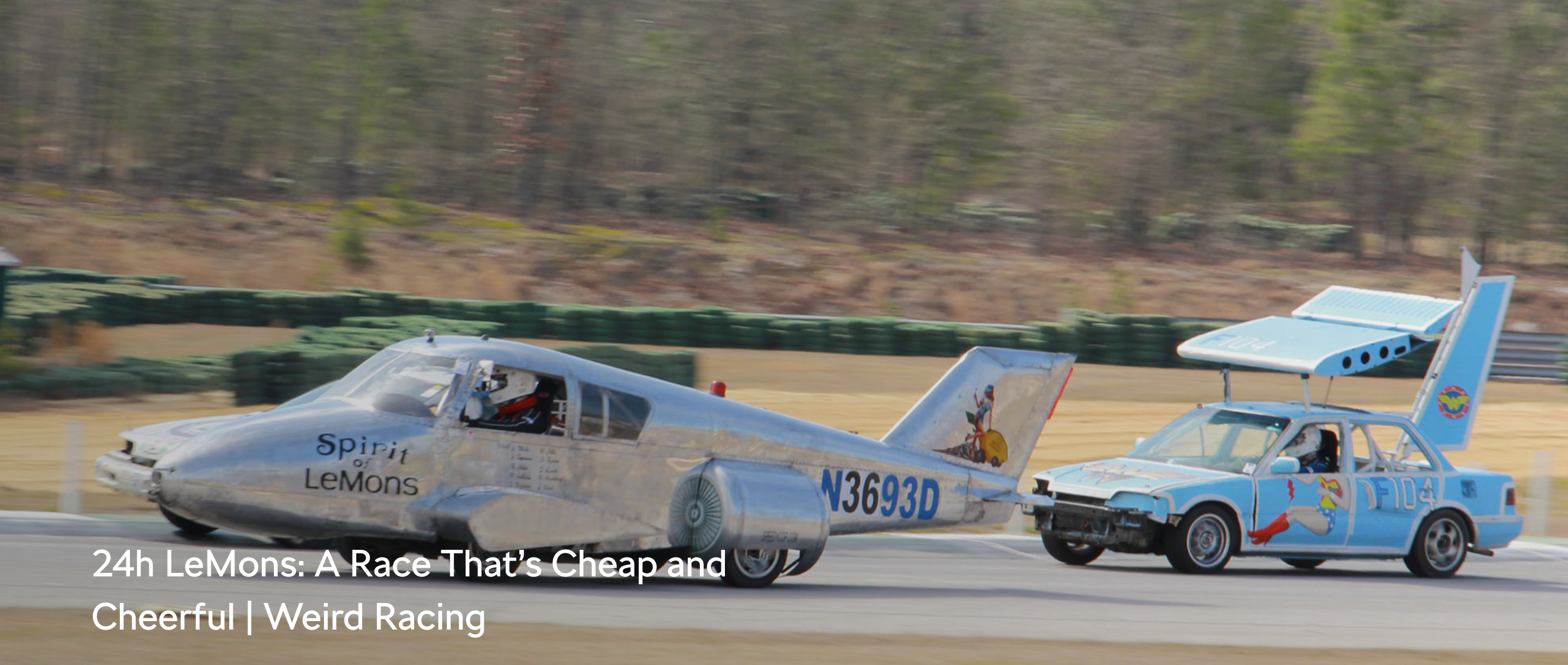 Race car with American flag